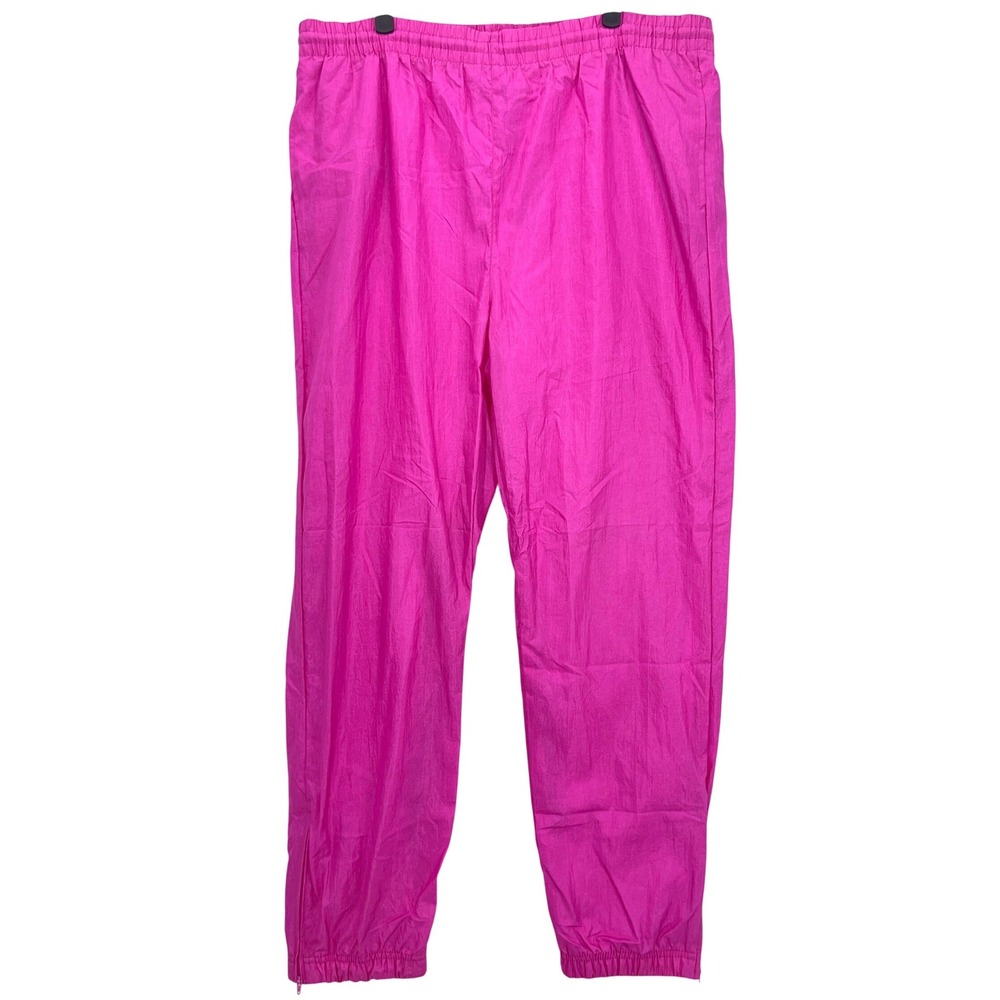 Vintage 80s Casual Isle Pink Windbreaker Pants L Streetwear BarbiecoreGorpcore